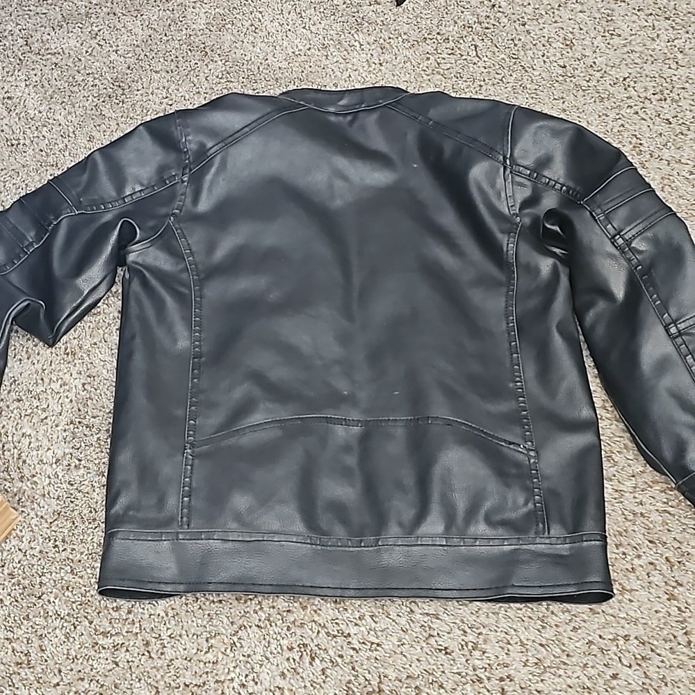 Black Rivet Faux Leather Jacket - Picture 7 of 8
